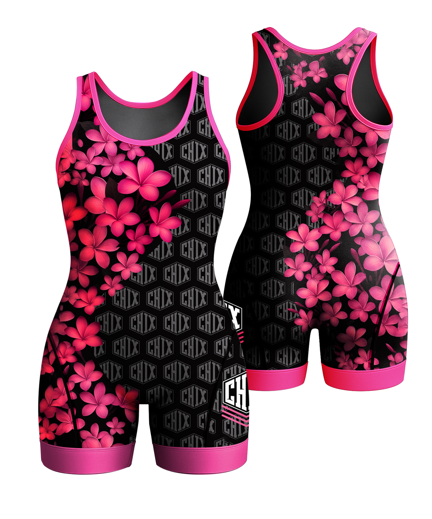 Wrestling Chix Pink Hawaiian Singlet