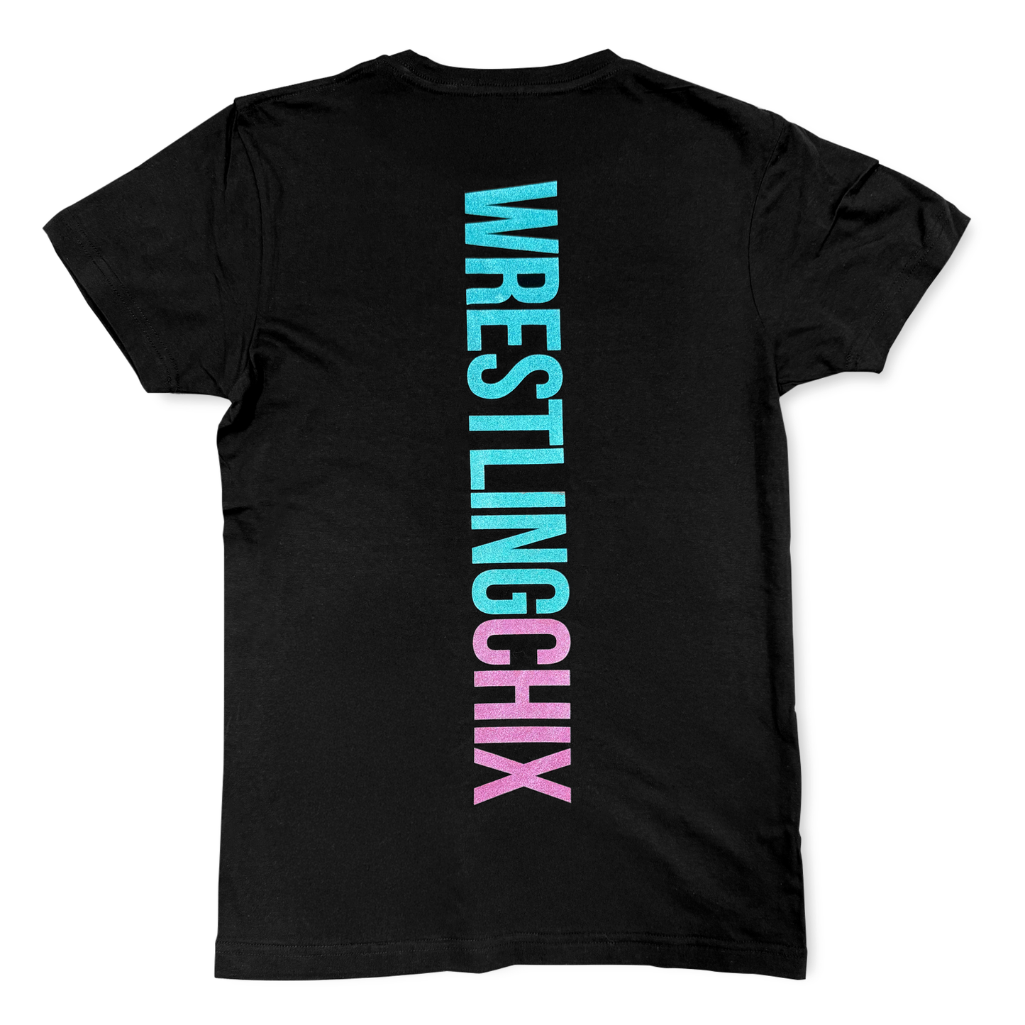 WrestlingChix Vertical Backdrop Tee – Fierce Fade Edition
