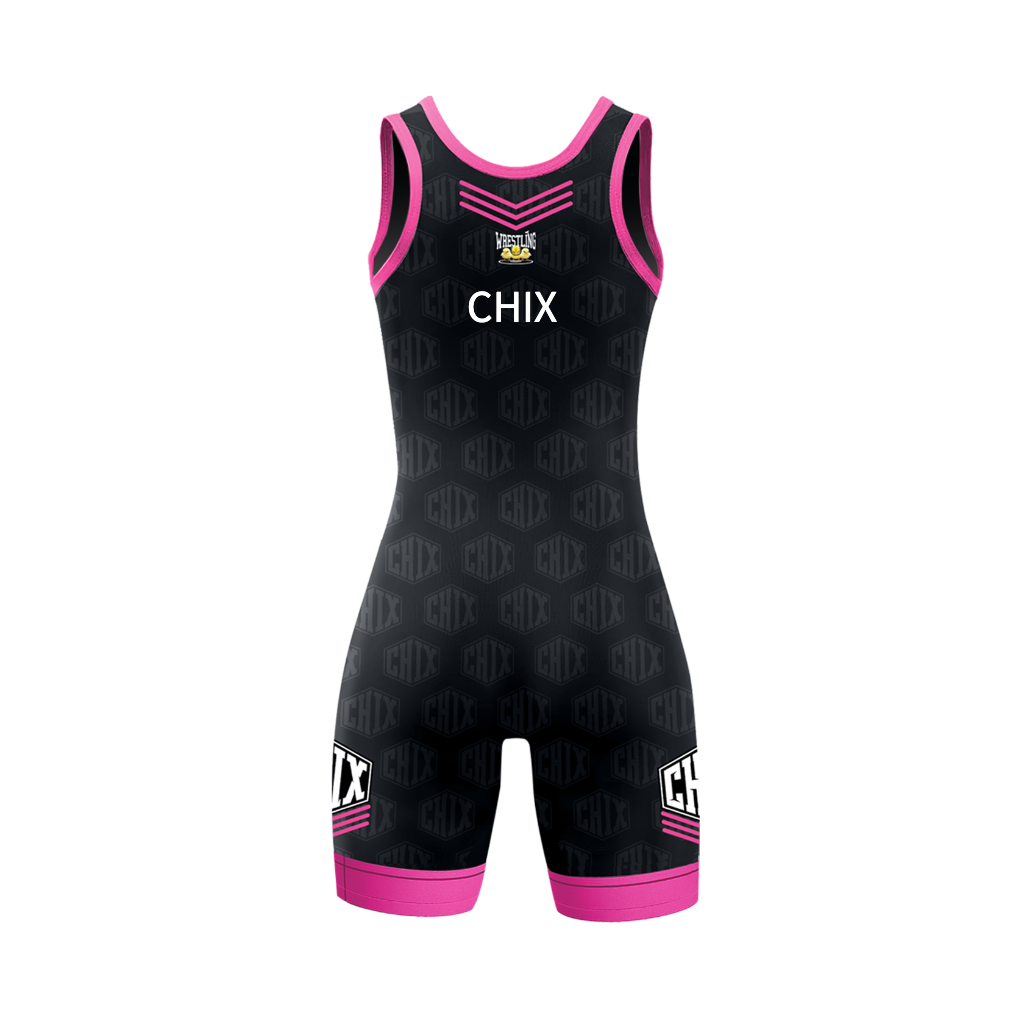 Wrestling Chix Custom Girls' Singlet – Personalized Nameplate