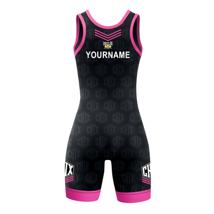 Wrestling Chix Custom Girls' Singlet – Personalized Nameplate
