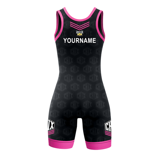 Wrestling Chix Custom Girls' Singlet – Personalized Nameplate